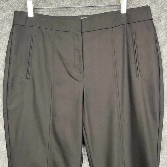 Chicos Pants Womens 2 Ankle Large 12 Black So Slimming Waist Panel‎ Stretch - Picture 2 of 16